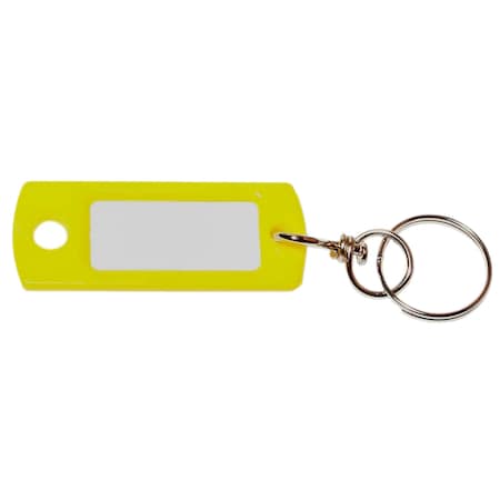 Midwest Fastener Yellow Key Tags with Metal Swivels 6PK 35586